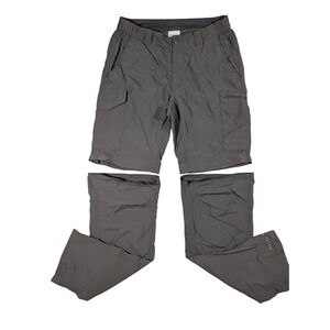 Columbia Hiking Convertible Zip off Pants Mens Green 32x34 Omni Shade Gorpcore